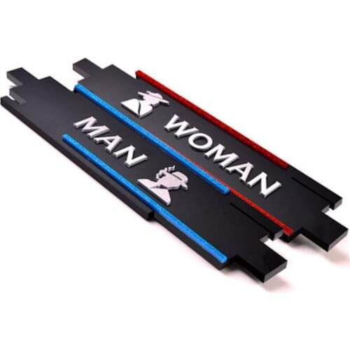 Custom Made 1x Door Sign Plate Indicator for Toilet Rest Room Washroom High Quality Acrylic Woman Man 3D 32 x 7.3CM