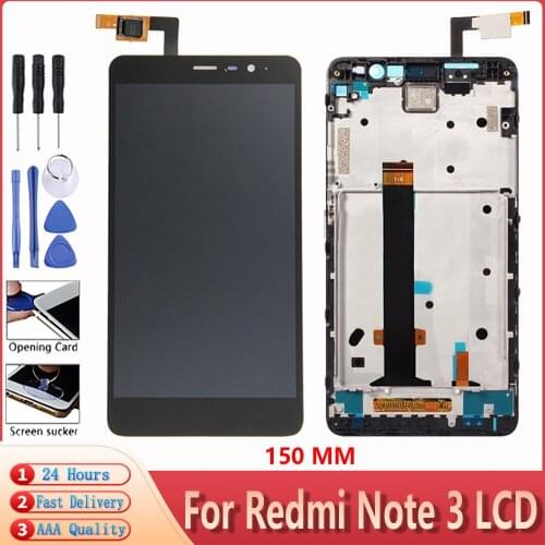 150MM With Frame Screen For XiaoMi Redmi Note 3 LCD Display Touch Screen AAA+++ Assembly Replacement For Redmi Note 3 LCD 147MM