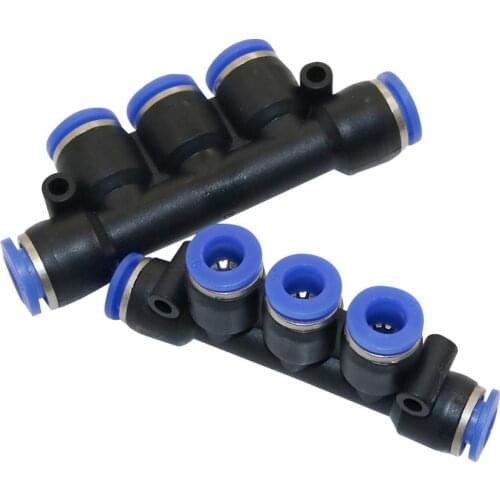 6mm,8mm 5-heads Slip lock Quick Connectors Garden Greenhouses Humidification Industry Mist cooling system Pipe fitting 2 Pcs