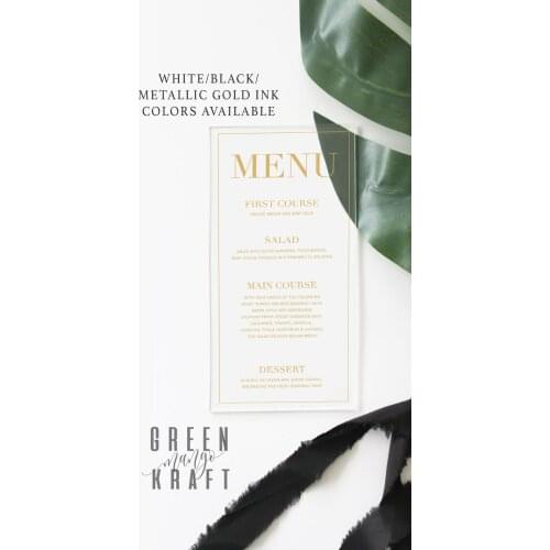 Clear Acrylic menu wedding black white gold clear perspex sign table numbers modern calligraphy plexiglass minimalistic Transpar