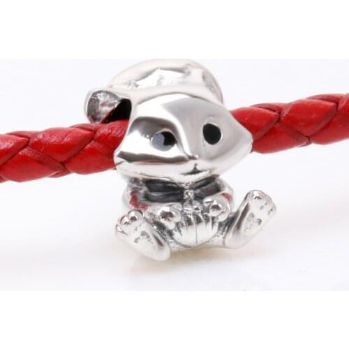 Bewill Genuine 925 Sterling Silver Cute squirrel charm fit Original bead Bracelet Jewelry Making DIY Gift