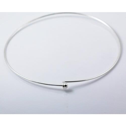 Beadsnice women jewelry Brass necklace inside diameter 122mm outer diameter125mm 2mm thick bead 6mm nickel free lead safe ID8821