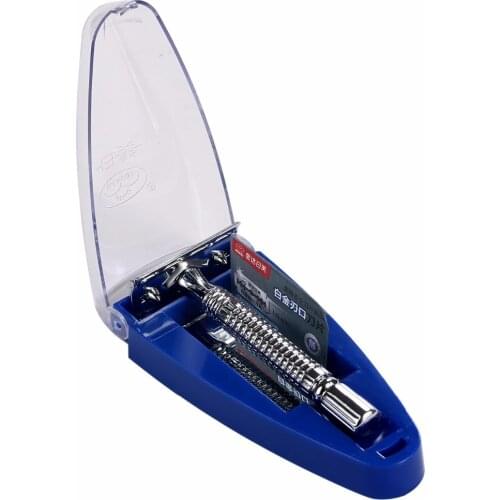 Metal Double Edge Safety Razor Metal Machine For Shaving Men Face Razors Classic Manual Shaver With Travel Box