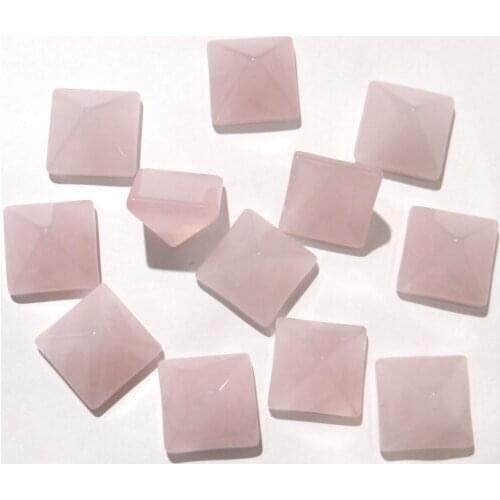 12/14mm top quality Natural stone aventurine Quartz crystal Pyramid Cabochon beads for diy Jewelry making Accessories10pcs