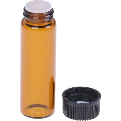 1/2/3/5ml Amber Glass Essential Oil Bottle Mini Refillable Bottle Glass Essential Oil Sample Bottle Brown Glass Vials With Cap