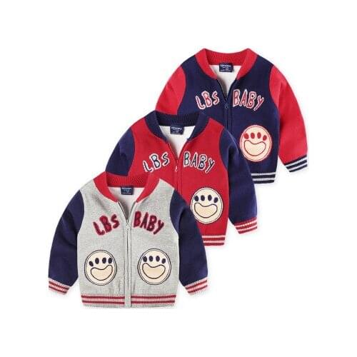 Baby Cartoon Baseball Jacket Baby Boys Little Monster Jacke Coats Outerwear Kids Girls Casual Zipper Jackets Childrens Outwear