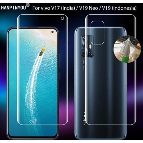 For vivo V17 India V19 Neo 6.44“ Clear TPU / Matte Anti-Fingerprints Hydrogel Full Cover Soft Screen Protector Protective Film
