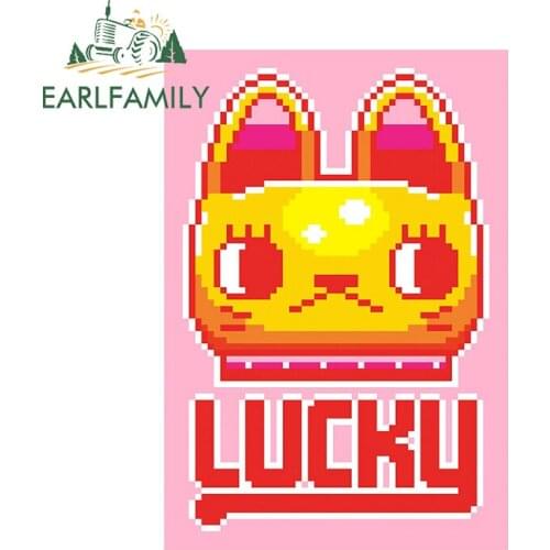 EARLFAMILY 13cm x 9.2cm for Lucky Cat Cartoon Car Sticker Motorcycle Windshield Car Styling Waterproof Decal Graffiti Graphics