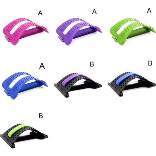 Hot Back Stretch Equipment Massager Stretcher Fitness Lumbar Support Relaxation Spine Pain Relief DO2