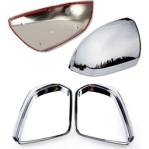 Chrome Side Mirror Cover Rear View Overlay Shade Rain Eyebrow Trim For Mercedes Benz Vito Valente Metris V Klass W447 V250 V260