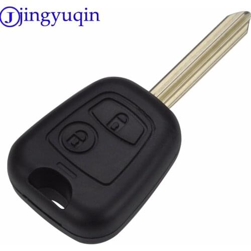 Jingyuqin 10p 2 Buttons Remote Car Key Shell Case Fob Cover For Peugeot Partner Expert Boxer SX9 For Citroen Elysee