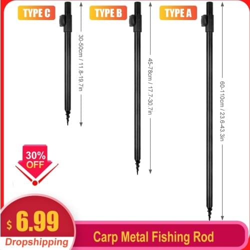 Carp Metal Fishing Rod Support Fishing Pole Ground Holder Fishing Stand Sea Rod Fishing Tackle Accessory Metal Fishing Rod