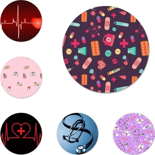 Nurse Medical Medicine Health Heart Painted Beautiful Badge Brooch Pin Accessories For Clothes Backpack Decoration gift
