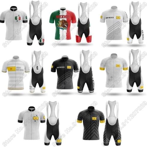 Men Mexico 2021 Cycling Sets Mountain Bike uniform New Summer Cycling Jersey USA Road Bicycle Clothing MTB Bicycle Wear