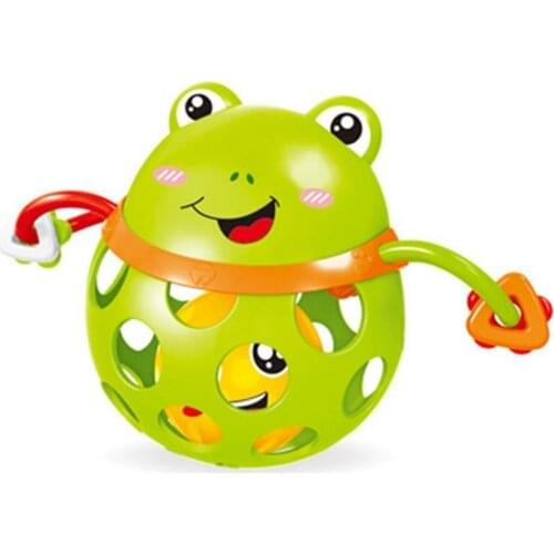 Cartoon Animal Soft Baby Rattle Ball Hand Grip Bell Developmental Teething Toy