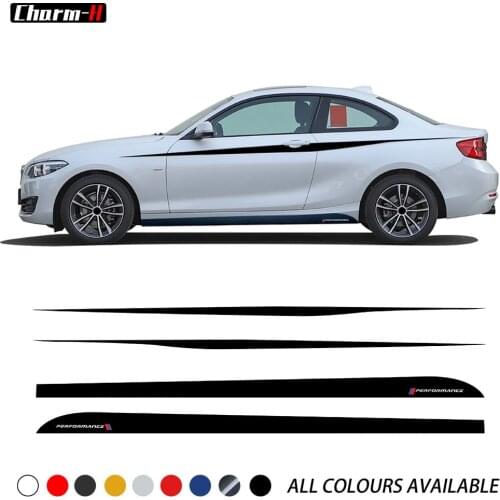 M Performance Accent Side Stripes Decals for BMW F22 F23 2 Series Side Skirt Waistline Vinyl Decal Stickers Car Styling Graphics