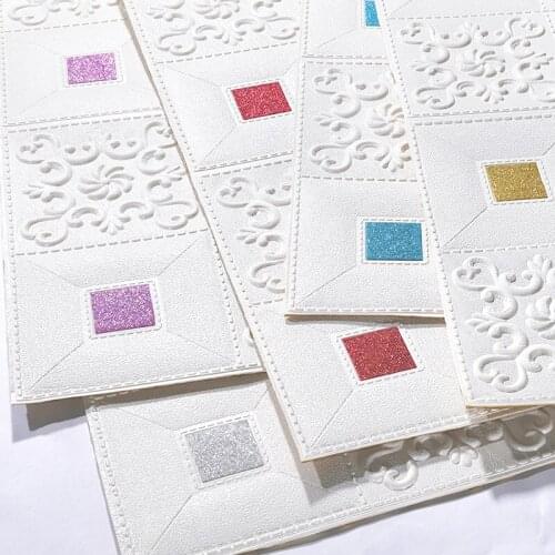 1pcs 3D Stereo Wall Stickers Self-adhesive Ceiling Decorative Panels Foam Wallpaper Roof Living Room TV Background Home Decor