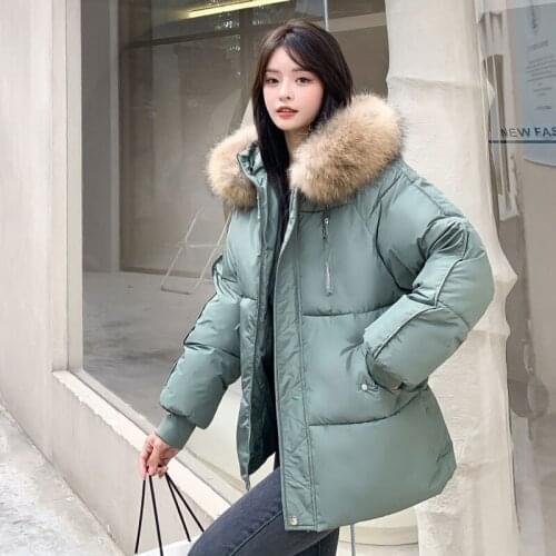 Parka Feminino Winter Woman Parkas Hooded Korean Autumn Coat Female Cotton Jacket Women Clothing Faux Fur Collar Coats
