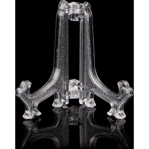 Mini Plastic Coin Display Easel Stand Card Medal Frame Golf Balls Holder White Wholesales