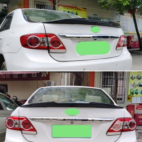 Use For Toyota Corolla Spoiler 2006--2013 Year Glossy Real Carbon Fibre Rear Wing Spoiler Psm Style Accessories Body Kit