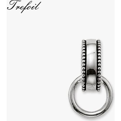 Dots Charms Pendant Carriers, Fashion Jewelry 925 Sterling Silver Trendy Punk Gift For Women Men Lovers 2018 New Gothic