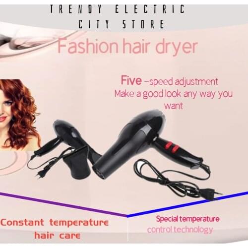 Professional Hair Blow Dryer 1800W Heat Blower Dryer Hot Cold Wind Salon EU Plug