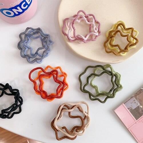 4PCS Color Basic Elastic Hair BandsScrunchie Ring Rubber Bands Hair Accessories Hair Tie Rubber Band