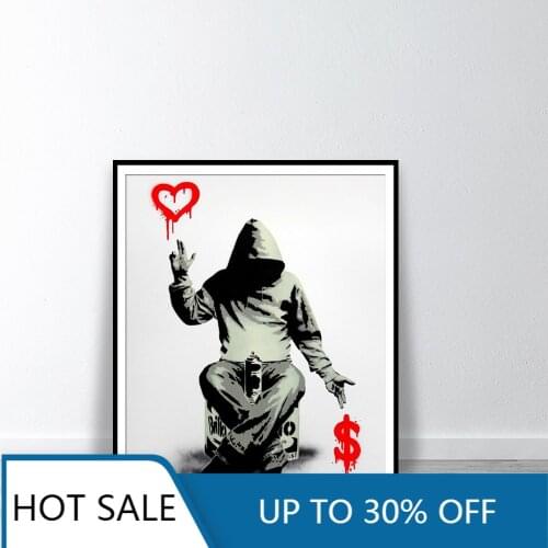 Street Graffiti Wall Art Canvas Painting Posters And Prints Boy Love Money Wall Decor Pictures For Aesthetic Home Decoration