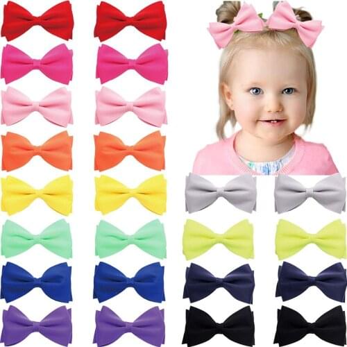 24 Pieces 4 Inch waterproof Hair Bows with Clips for Hair Pigtails Toddler Girls Babies Children