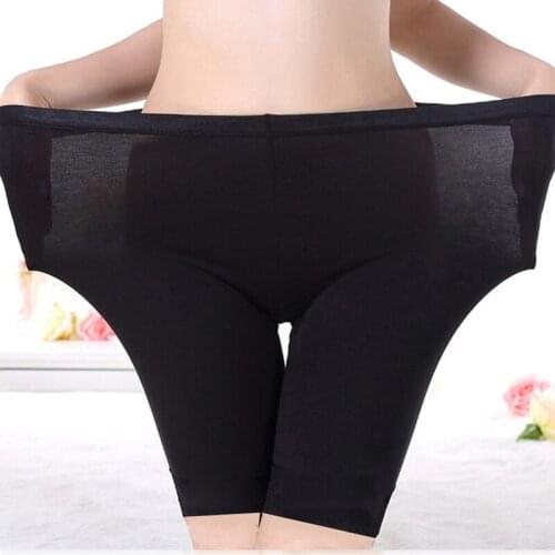 Women Safety Pants Modal Seamless Sexy Lace Panties Summer Comfy Ultra-Thin Solid Color Boxer Femme Short Pants Feminino