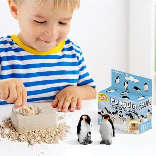 1pcs DIY Excavation Archaeology Penguin Dinosaur Pirate Model Science Puzzle Education Mining Exploration Gift Toys for children