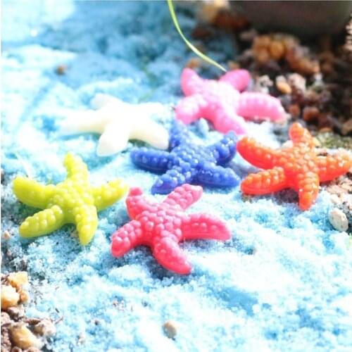10pcs Resin Cute Miniature Starfish Fish Tank Aquarium Ornaments Decor New