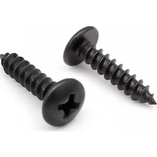 1000/500PCS M3 M3.5 M4 M5 TA Black 304 stainless steel Phillips Truss Head (cross Recessed Mushroom Head) Self Tapping Screws