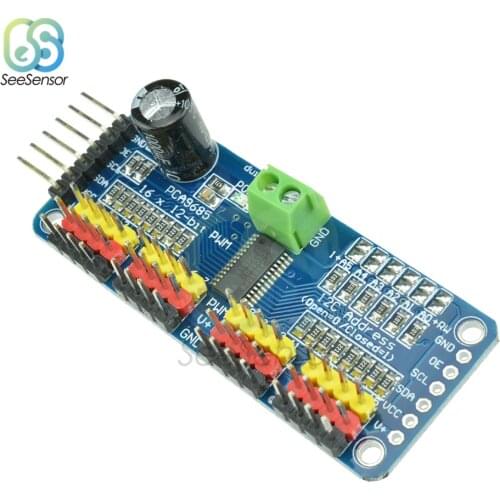 16 Channel 12-bit PCA9685 PWM Servo Motor Driver Board I2C Interface Raspberry pi Shield Servo Shield Module