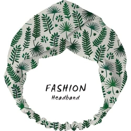 2020 Hair Accessories Palm tree botanical Print Headband Women Summer Bohemian Hairbands Cross Turban Bandage Bandana Scrunchie