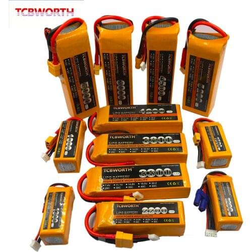 4S RC LiPo Battery 14.8V 1200mAh 1800mAh 2800mAh 3300mAh 4200mAh 5200mAh 30C 40C For RC Airplane Drone Helicopter Car 4S LiPo
