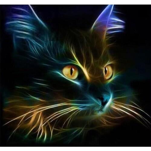 5D DIY diamond painting abstract painting cat cross stitch hand home decoration wall stickers diamond embroidery wall stickers