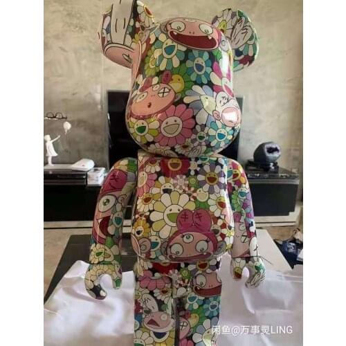 70cm Bearbrick 1000% Japan Cooljapan Pink Sakura Bearbrickly Aciton Figure Sunflower Anime Paint Dolls Toys
