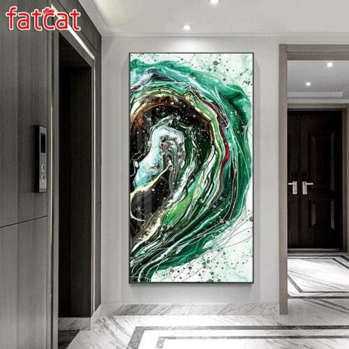 FATCAT Abstract line landscape Large Diy Diamond Painting Full square round drill 5d Diamond Embroidery sale Mosaic AE2126