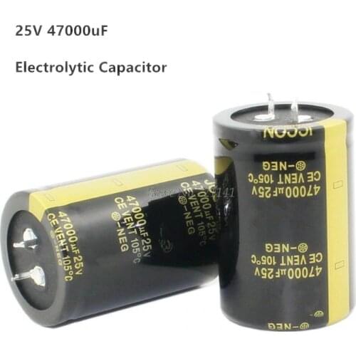 25V 47000uF 35X50mm Aluminum Electrolytic Capacitor High Frequency Low Impedance Through Hole Capacitor Size 35*50mm Dropship