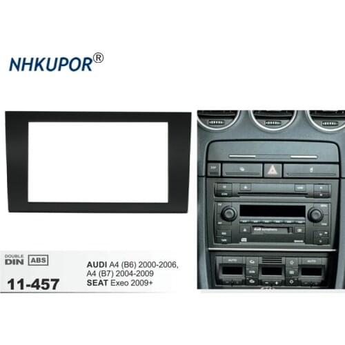 Car Radio 2 DIN Fascia Panel Plate For AUDI A4 (B6) A4(B7)SEAT Exeo Stereo Dashboard CD Trim Refit Installation Frame Kit