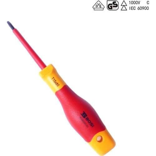 BOSI Germany VDE T15x80mm Insulated Torx Screwdriver electrician tool magnetic BS600030