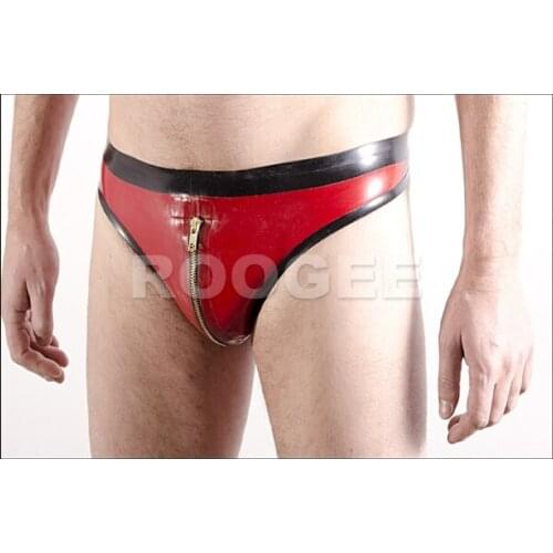 Faster shipping! latex zip shorts for man