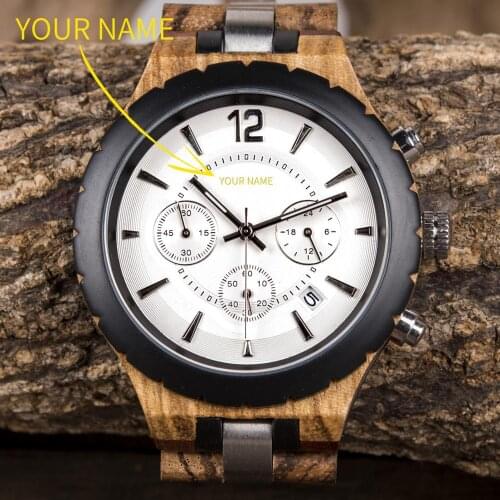 BOBO BIRD Mens Watches Quartz Man Watch Custom For Men Quartz Wristwatches Chronograph Date Male Watch reloj hombre Timepieces