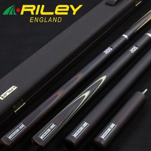 RILEY 3/4 Snooker Cue Case Set 9.8-10mm Tip with 2 Extensions 15'' and 6