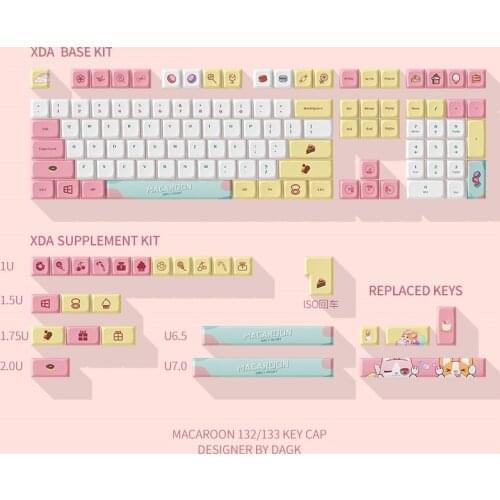 Cherry Height Optional Cute Kawaii Keycap Designer by DAGK Transparent MX Switch Keycaps Mechanical Keyboard Keycaps
