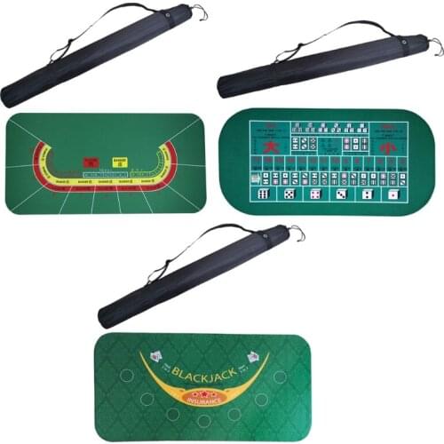 1.2×0.6m Casino Table Mat Rubber Poker Mat Baccarat Dice Blackjack Desk Pad Party Board Game Tablecloth