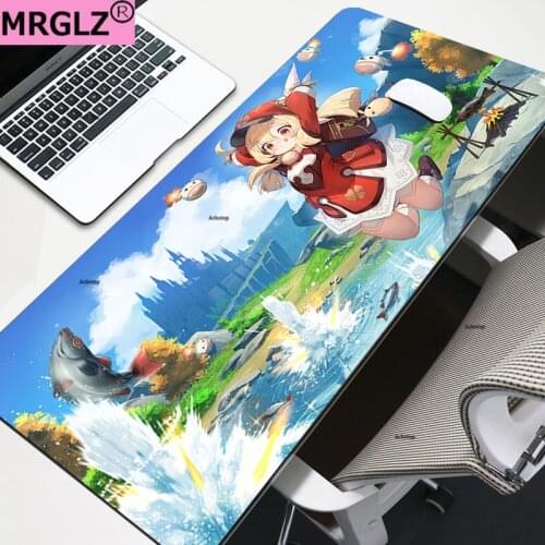 Mairuige Genshin Impact Large Kawaii Mouse Pad Anime Gaming Accessories XXL Desk Mat for PC Office Keyboard Gaming Desk