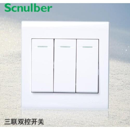 Home three 3 gang double 2 way 10A wall switch light switches for 220v