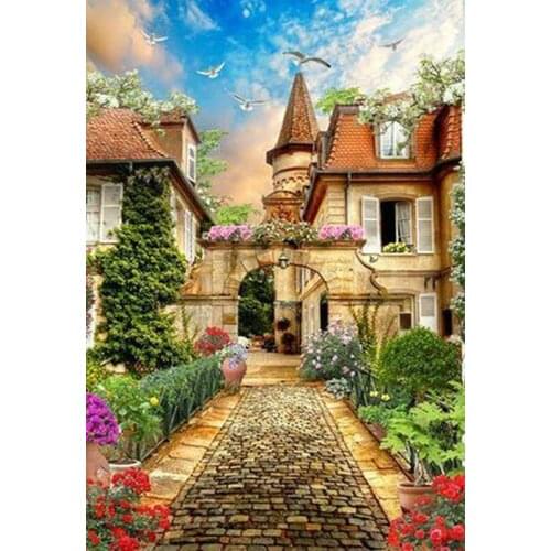 New 5d diy diamond painting villa house landscape full square drill 3D handmade art diamond embroidery rhinestone mosaic